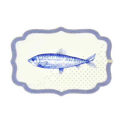 Tavă din porțelan, 26 x 18 cm, Pip Studio, Yerseke, colecția Royal White