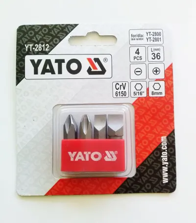 Yt-2812 Set 4 Biti, 36mm, Ph2-Ph3, 8-10mm