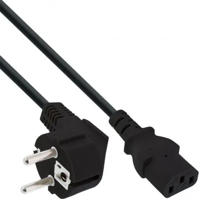 Cablu de alimentare PC Schuko la IEC C13 5m Negru, InLine IL16655