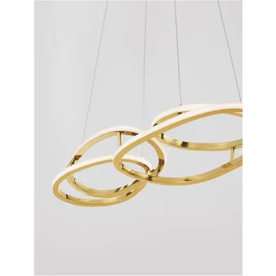 Lampa suspendata NUDOS Auriu Aluminiu & Acrylic LED 80W 230V 5600Lm 3000K IP20 Triac Dimabil