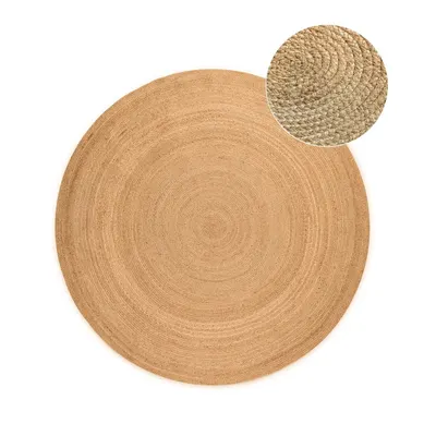 Covor în culoare naturală reversibil rotund din iută ø 200 cm Braided – Hanse Home