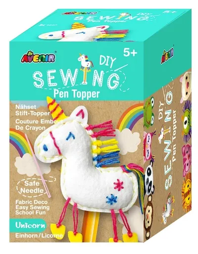 Set creativ Avenir - Coase-ți singur Topper creion, Unicorn