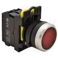 Comutator cu semn. luminoasa,rosu NYK3-LR 1×NC, 5A/230V AC-15, IP65, LED 230V AC/DC