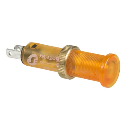 Lampa Pilot Ø8 - Ip40/Ip65 - Galben - Led Acoperit Inclus - 12V - Faston