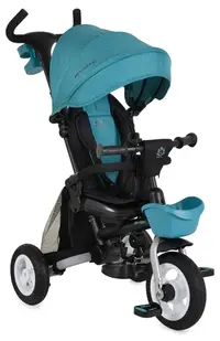 Tricicletă pliabilă pentru copii Byox - Flexy Lux, 360°, albastru închis