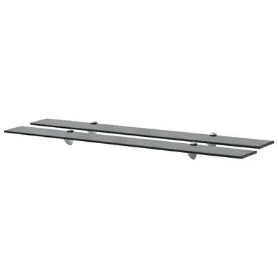 vidaXL Rafturi suspendate, 2 buc., 100 x 10 cm, sticlă, 8 mm