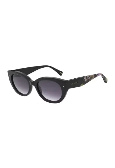 Ochelari de soare cat-eye cu lentile in degrade - Verde/Negru/Lila