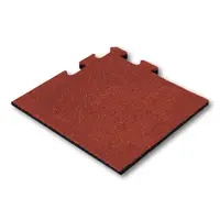 Placă de cauciuc 50 mm - 50x50 cm Puzzle - Roșu - Piesă de colț