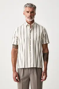 Barbour cămașă pentru bărbați cu amestec de in Barkend