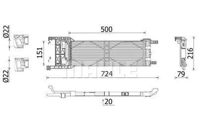 Radiator ulei termoflot potrivit ALFA ROMEO GIULIA, STELVIO 2.0 2.2D 10.15