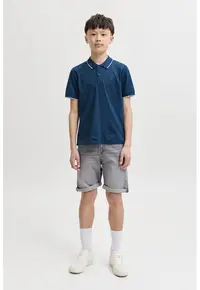 Tricou polo din bumbac organic - Albastru oceanic