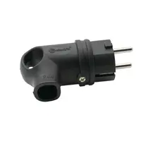 Stecher shuko din cauciuc unghi 90 grade IP44 Cauciuc Shuko IP44
