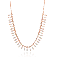 Colier din aur roz cu diamante marquise si rotunde de 2.01ct