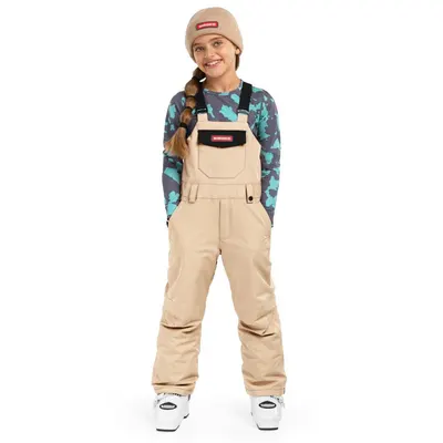 Pantaloni cu bretele pentru snowboard pentru fete KB1-G Native Bej