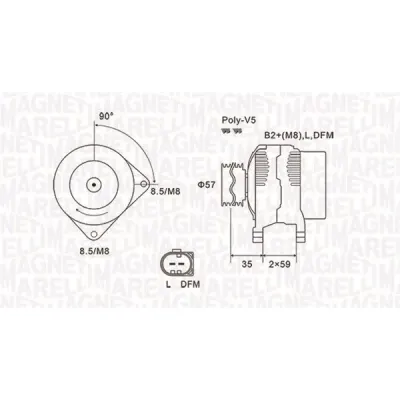 Generator/alternator MAGNETI MARELLI 063731675010
