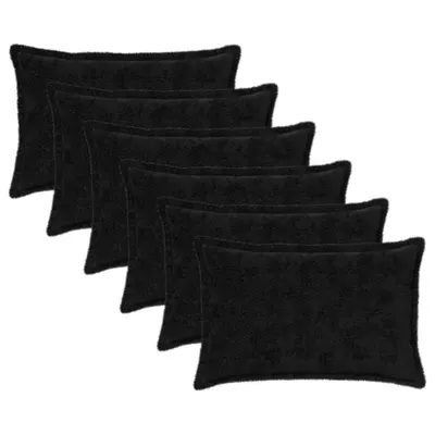 vidaXL Husă pentru pernă 6 buc. HOUTEN Negru 50 x 75 cm