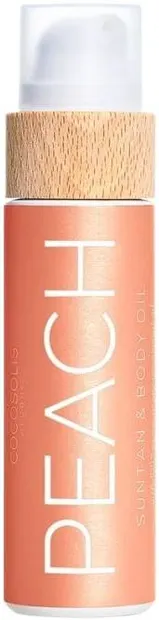 Cocosolis Suntan & Body Ulei organic pentru bronzare rapidă Peach, 100 ml