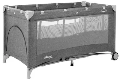 Pat pliabil cu 2 niveluri Caretero - Basic Plus, Graphite