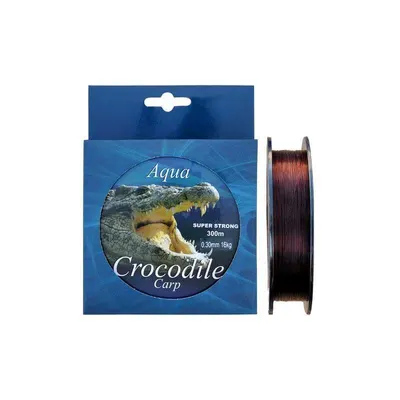Nylon/fir monolofilament Aqua Crocodile Carp 300 m, maro, 0.30 mm