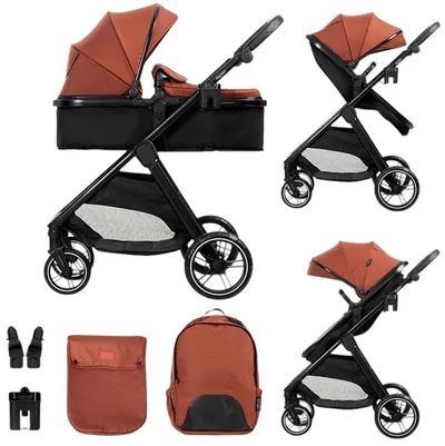 Cărucior pentru bebeluși 2 în 1 Lorelli Premium - Aspen, Picante