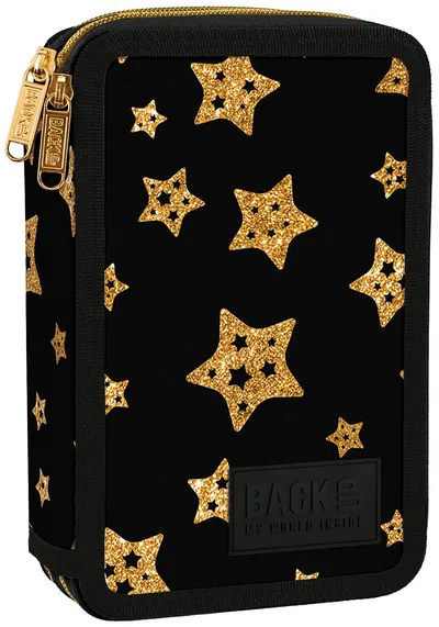 Penar cu rechizite BackUp DW - Stars, cu 2 fermoare
