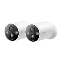 Set camere supraveghere wireless IP WiFi TP-Link Starlight TAPO C425(2-PACK), 4 MP, IR 15 m, microfon si difuzor, slot card, control prin aplicatie, 10000 mAh, detectie smart, baza magnetica, 2 bucati