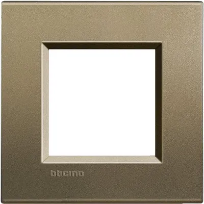 Rama ornament 2 module Bticino Living Light LNA4802SQ, metal