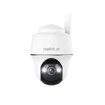 Camera supraveghere wireless WiFi rotativa Speed Dome Reolink Argus PT Ultra B440, 4K, IR/lumina alba 10 m, microfon, dual band, acumulator 6000 mAh, PIR, slot card
