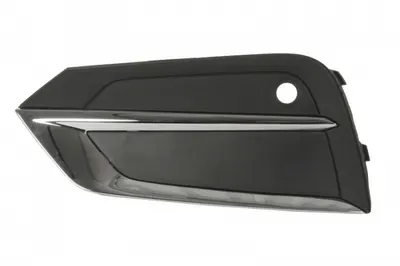 Element bara fata stanga (cu dunga acoperita cu crom, cu orificii senzori parcare, plastic, negru crom) potrivit VOLVO XC60 II 03.17