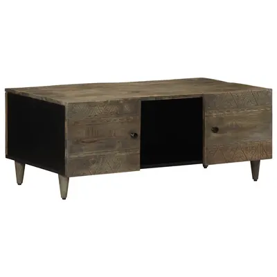 Gossi masuta de cafea gri deschis 100x54x40 cm lemn masiv de mango
