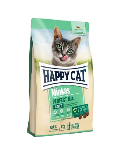 HAPPY CAT Minkas Perfect Mix, carne de pasăre, miel, pește 1,5 kg