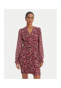 Rochie casual - poliester - roz - 95% poliester - 5% elastan