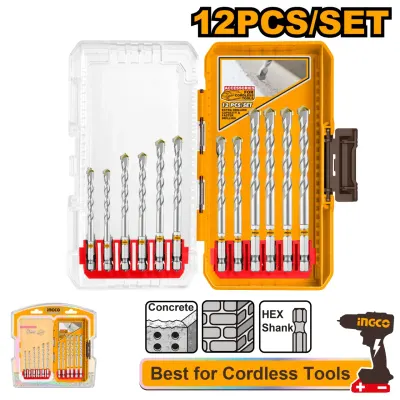Burghie pentru Beton Set 12 buc AKDL12206 – Set burghie zidarie 3-10 mm pentru beton, caramida si BCA