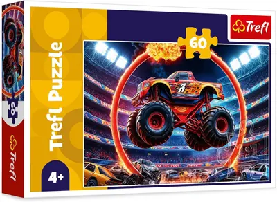 Puzzle pentru copii Trefl din 60 de piese - Monster Truck