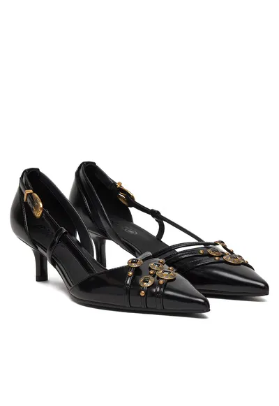 Pantofi dama SD0485 E037 - Piele ecologica - Negru