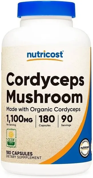 Cordyceps Mushroom, 1100 mg, 180 capsule, Nutricost