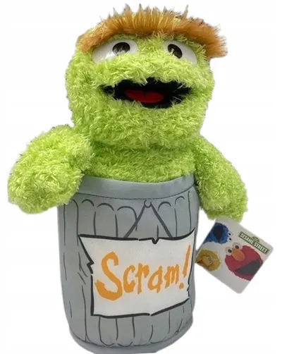 Figurină de pluș Hasbro Television: Sesame Street - Oscar, 28 cm