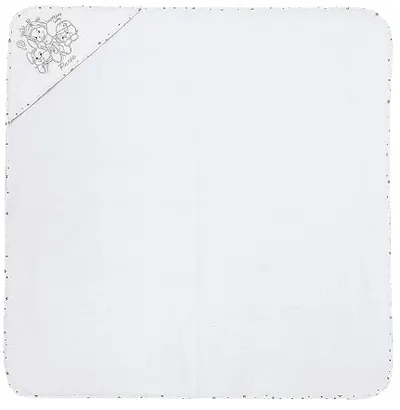 Prosop cu glugă Bambino Casa - Paris, Bianco, 100 х 100 cm
