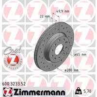 Disc frana ZIMMERMANN 600.3233.52