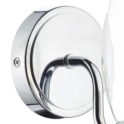 Aplica Vestry Bathroom Wall Light Polished Chrome Glass IP44