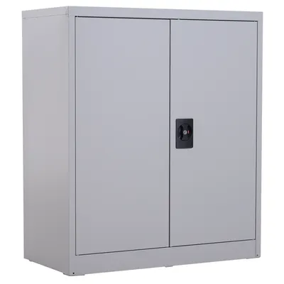 Vinsetto Dulap pentru Documente cu Raft Reglabil și Încuietoare de Siguranță, 80x40x92,5 cm, Gri | Aosom Romania