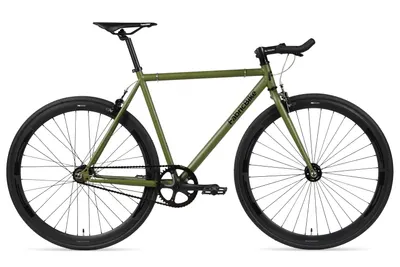 Original - Bicicletă fixie Hi-Ten oțel 28". Cayman Green