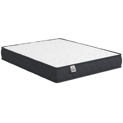 HOMCOM Saltea 200x160cm, saltea 2 persoane, spumă cu memorie, grosime 20cm, certificată OEKO-TEX, fermitate medie | Aosom Romania