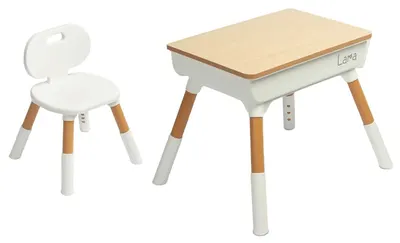 Set masă și scaune pentru copii Caretero Toyz - Lara, Wood