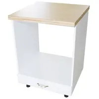 Corp pentru cuptor incorporabil cu sertar Zebra, Alb/MDF Alb lucios, cu blat artar, 60 x 85 x 60 cm