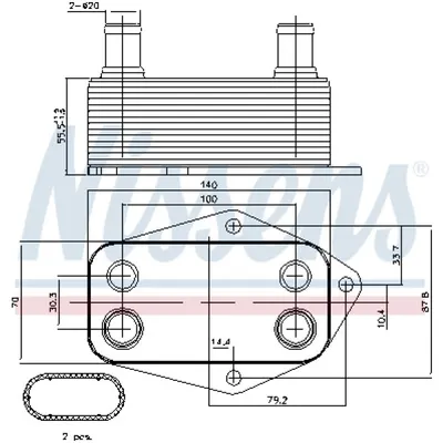 Radiator ulei, ulei motor NISSENS 90675