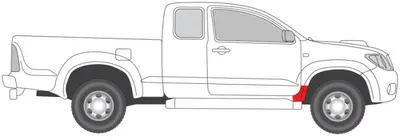 Segment reparatie aripa fata dreapta potrivit TOYOTA HILUX VII 06.04-06.15