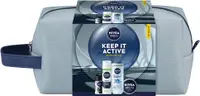Nivea Men Set cadou Keep It Active, cu trusă de toaletă, 4 piese