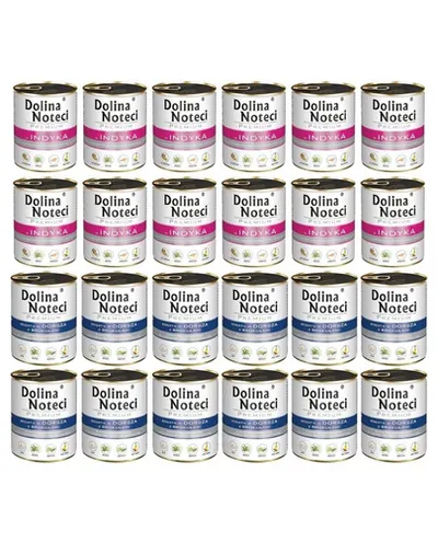 DOLINA NOTECI Mix hrană câini Premium 24x800g cod cu broccoli și curcan