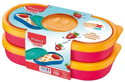 Set cutii pentru mâncare Maped Concept Kids - Rosu, 150 ml, 2 bucati